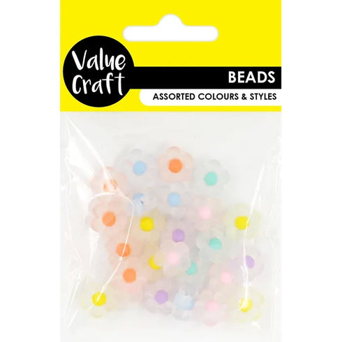 Frosted Flower Shape Beads